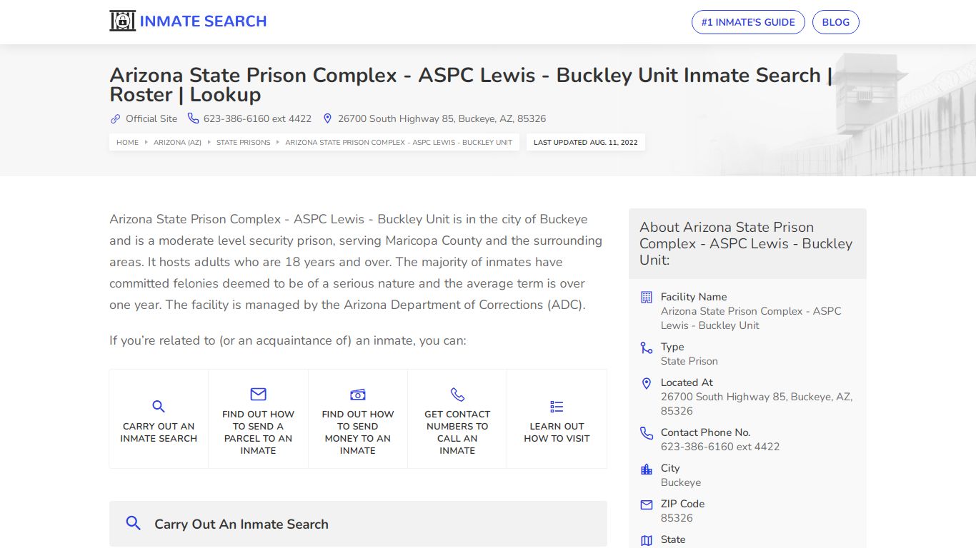 ASPC Lewis - Inmate Search